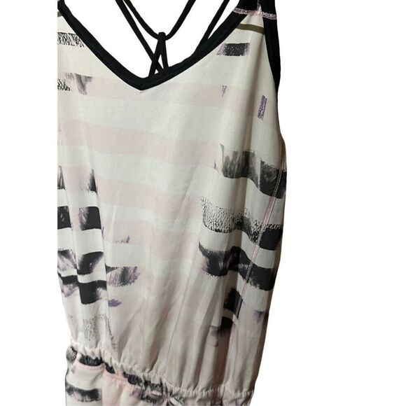 Lululemon Sweaty or Not Runsie Tennis Romper Skort Sz 4 Comfort Sunset Stripe Bl - Picture 5 of 12
